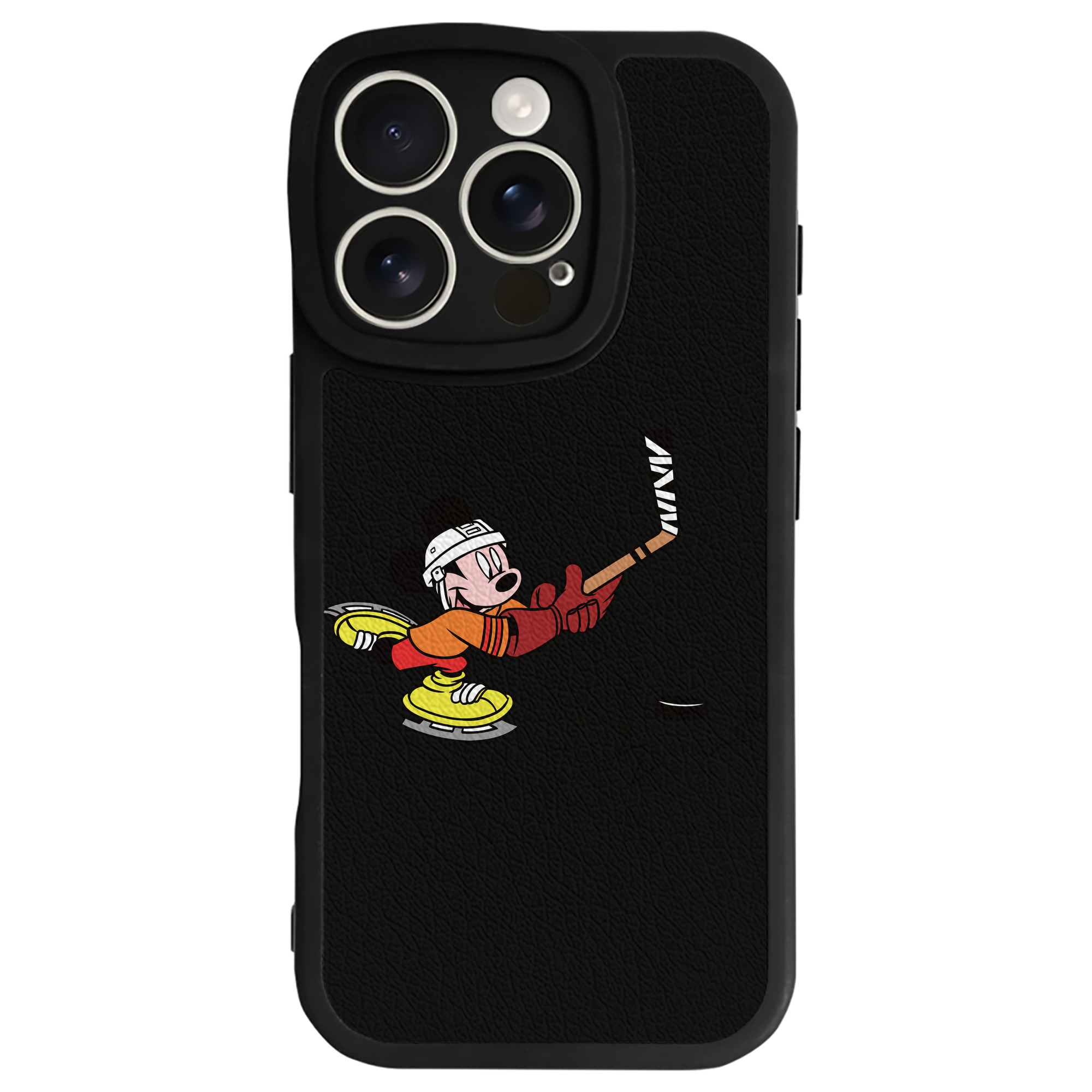 （画像用） ミッキーマウス Mickey Mouse 【iPhone 16シリーズ対応】シリコンスマホケース（レザー調） 材質：シリコン